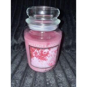 Village Candle Cherry Blossom Large 21.25 Oz 2 Wick 170 hr New